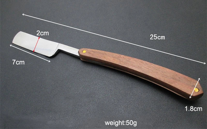 Classic Straight Razor with Beechwood Handle