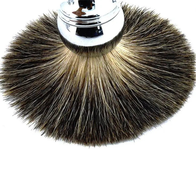 Modern Shaving Brush with Mirror Finish and Extra Soft Bristles