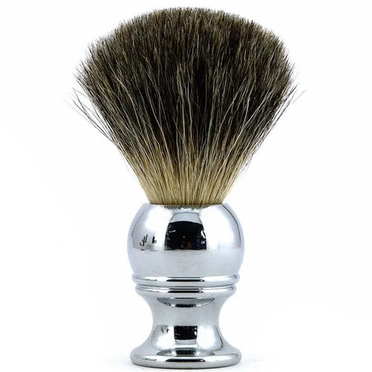 Modern Shaving Brush with Mirror Finish and Extra Soft Bristles