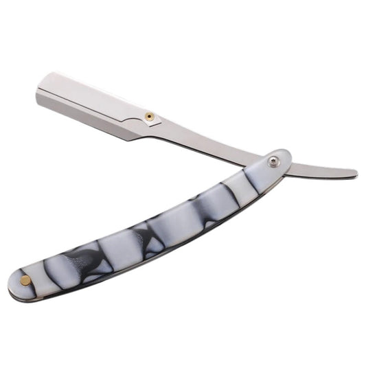 Men's Barber Razor with White Acrylic Handle
