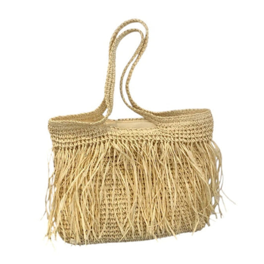 Summer Vibes Handwoven Straw Bag