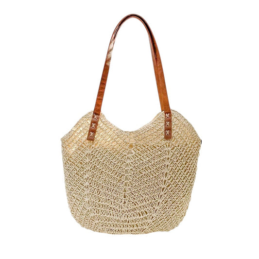 Minimalist Straw Shoulder Bag