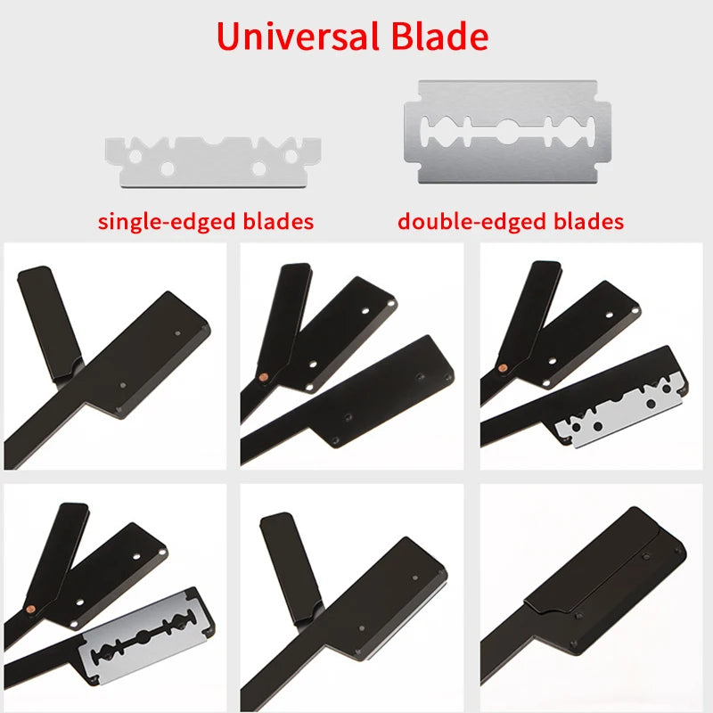 Black Barber Straight Razor for Men