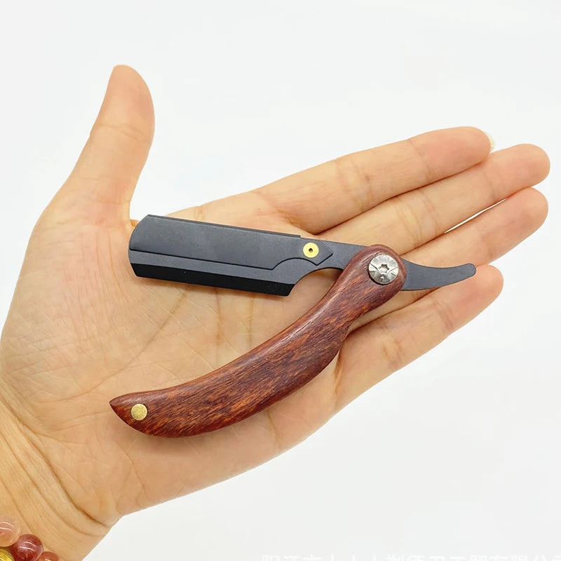 Men's Razor with Wooden Handle and Single Blade