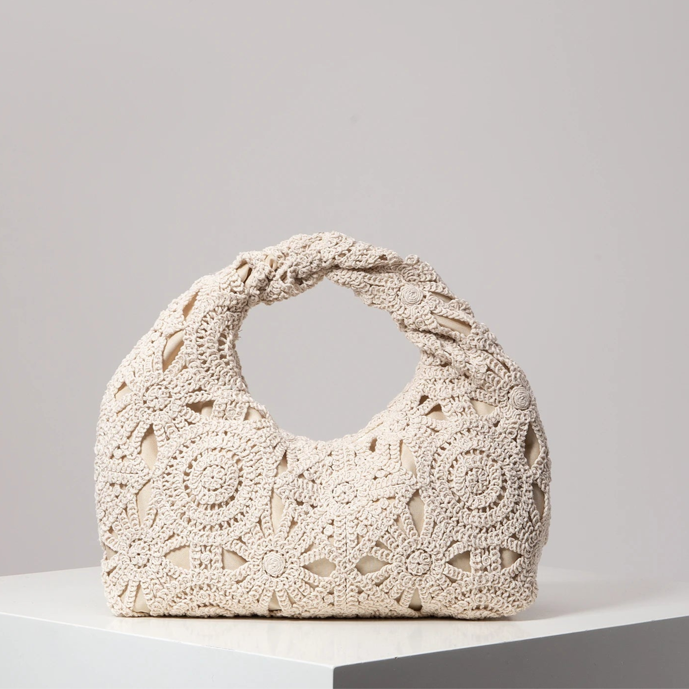 Handmade Shoulder Bag with Braided Handle