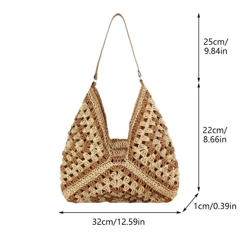 Casual Chic Crochet Shoulder Bag