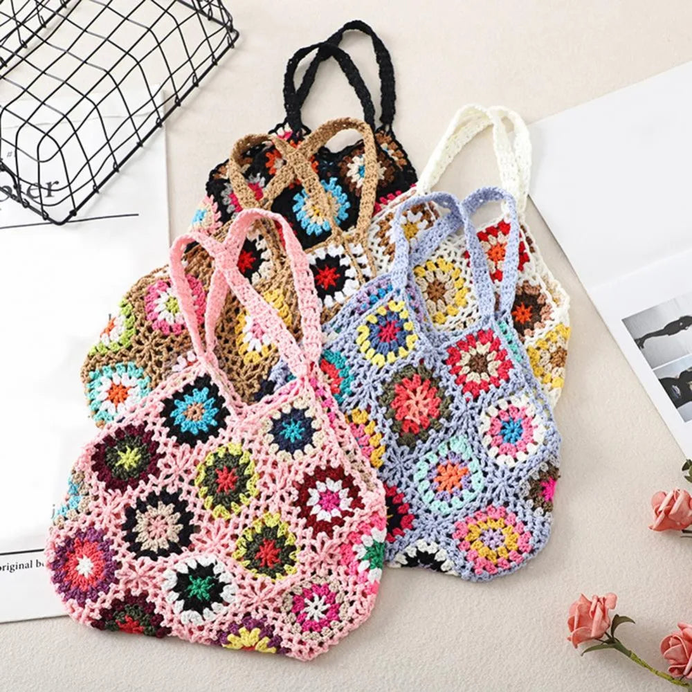 Granny Square Summer Tote for Women