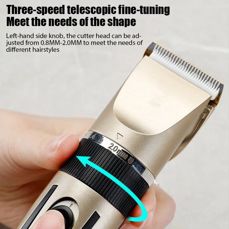 Professional Men's Electric Hair Clipper – Complete Haircut Kit