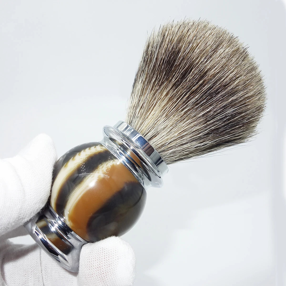 Luxury Shaving Brush with Badger Hair and Elegant Handle