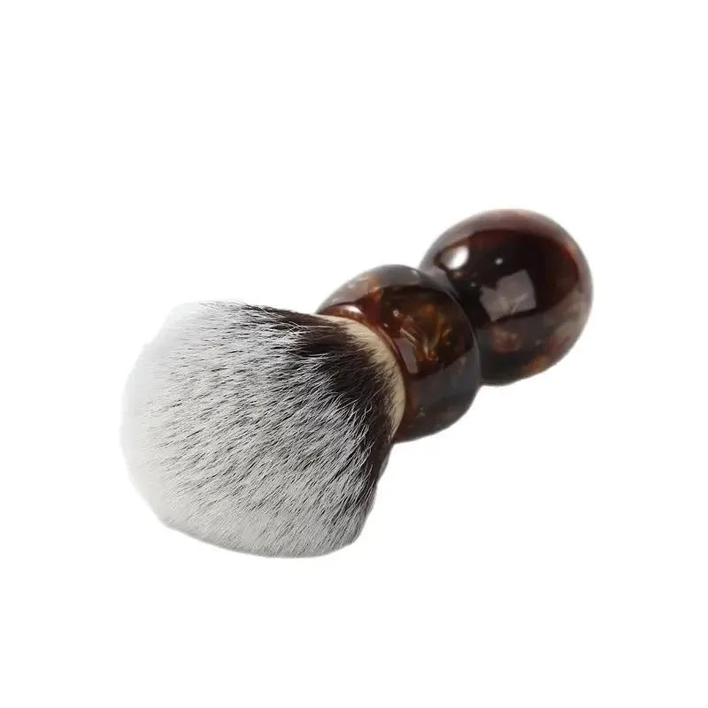 Handcrafted Shaving Brush with Glossy Marble Resin Handle