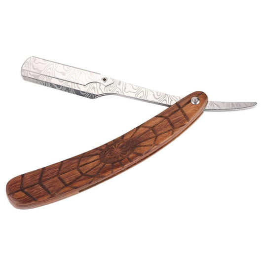 Manual Razor for Men with Wooden Handle and Stainless Steel Blade