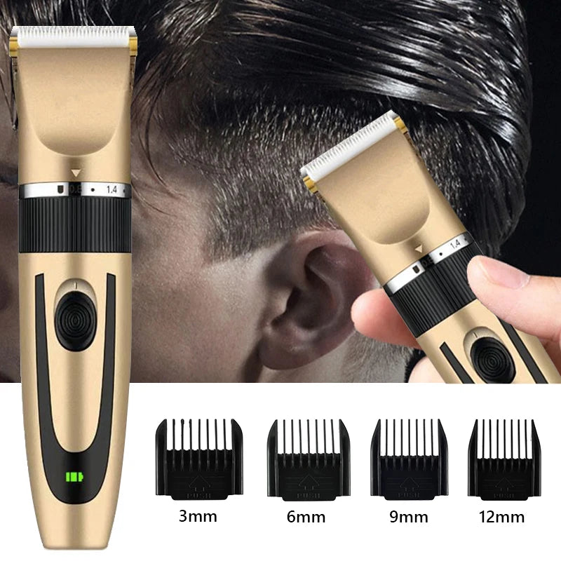 Professional Men's Electric Hair Clipper – Complete Haircut Kit