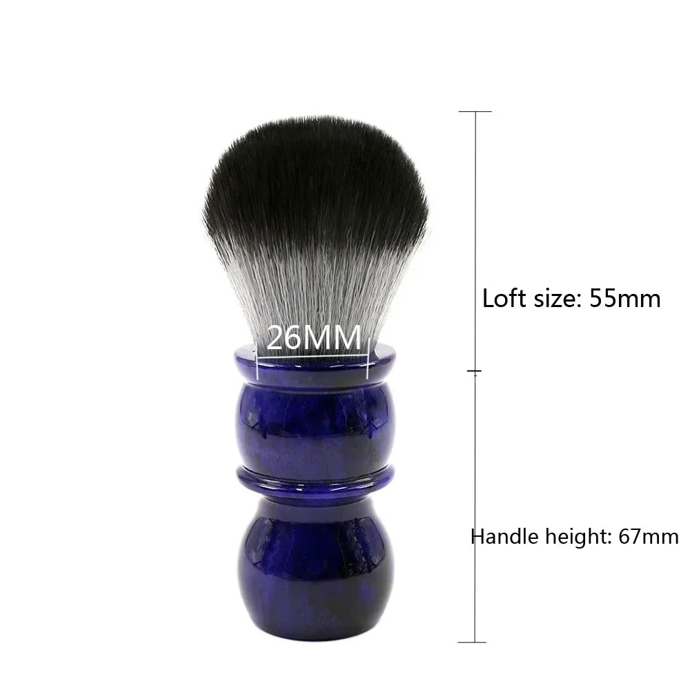 Handcrafted Blue Resin Shaving Brush with Ultra-Soft Bristles for a Classic Shave