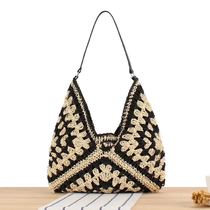Casual Chic Crochet Shoulder Bag