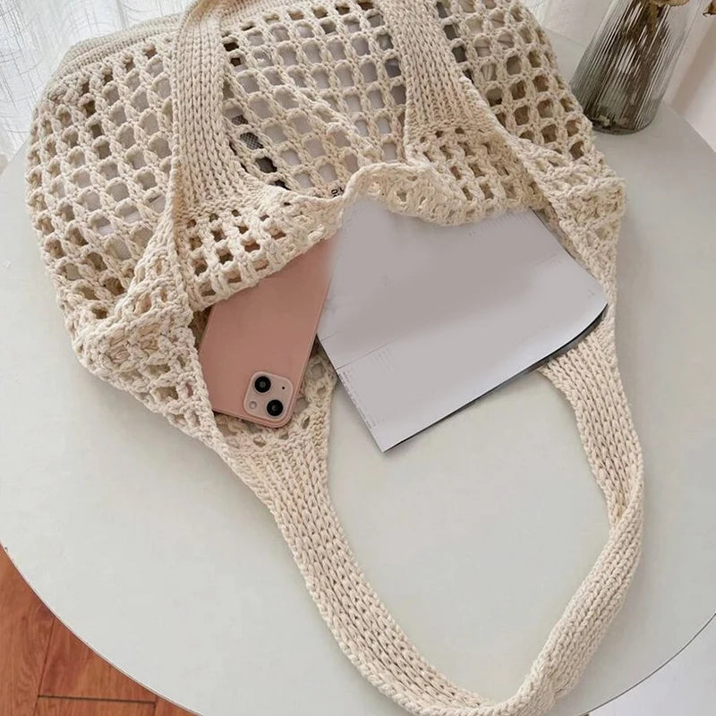 Boho Mesh-Style Shoulder Bag