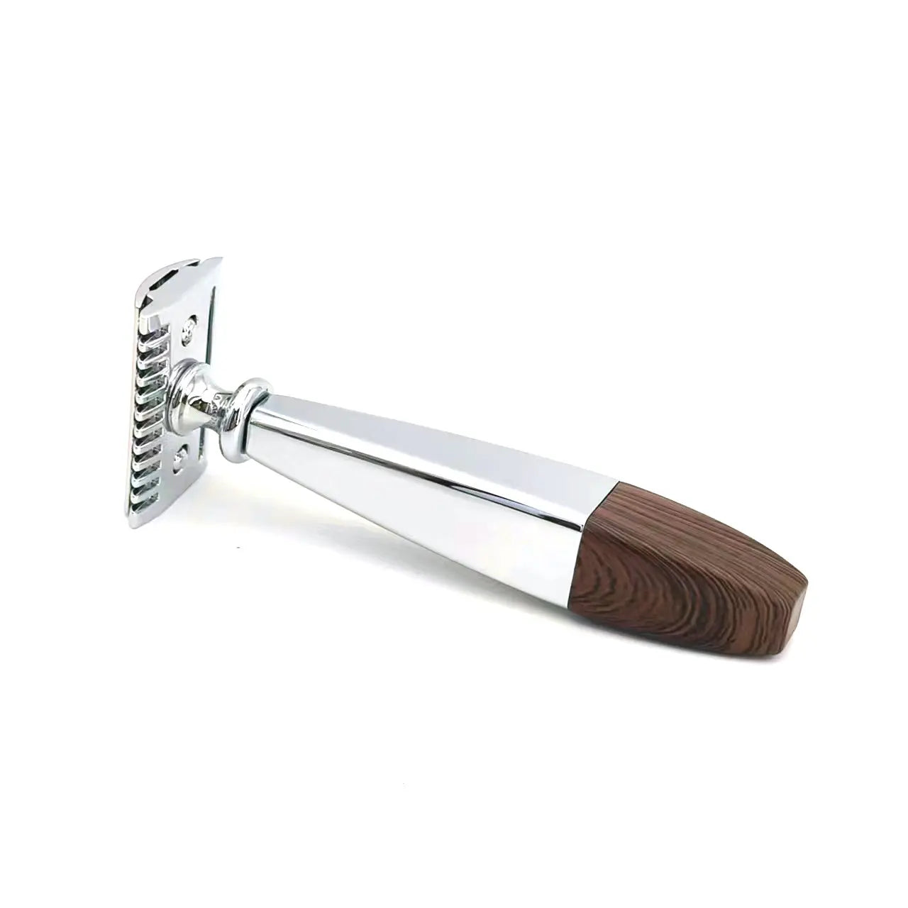 Beard Kit for Gentlemen with Safety Razor, Brush, and Refined Stand