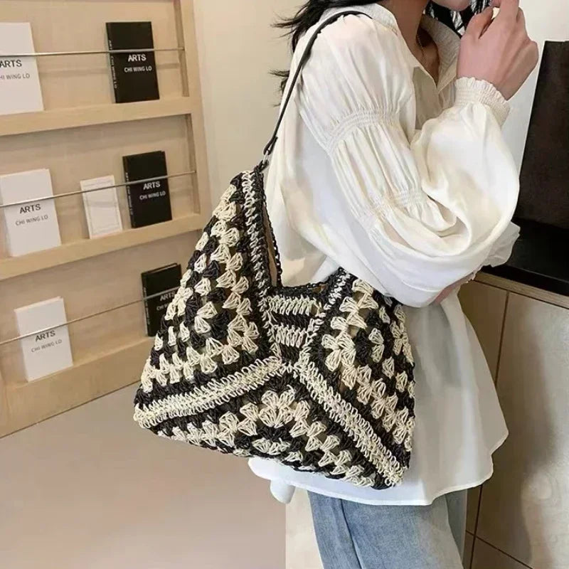 Casual Chic Crochet Shoulder Bag