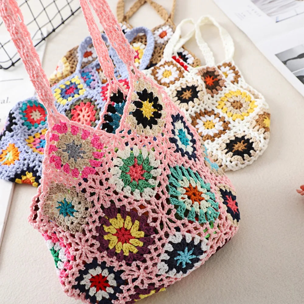 Granny Square Summer Tote for Women