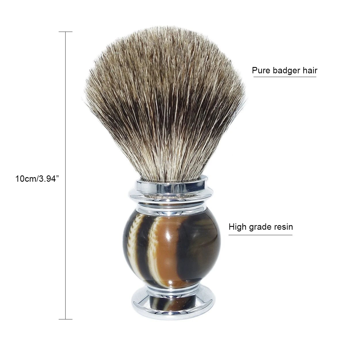 Luxury Shaving Brush with Badger Hair and Elegant Handle