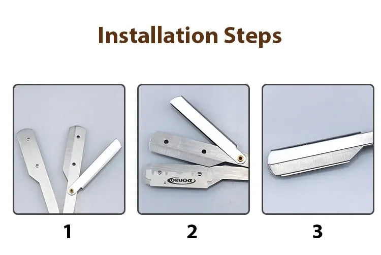 Folding Stainless Steel Shaving Razor for Men