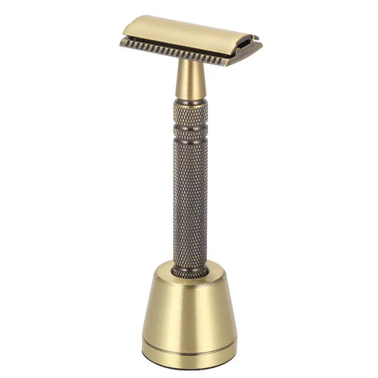 Manual Barber Razor in Bronze with Double Edge