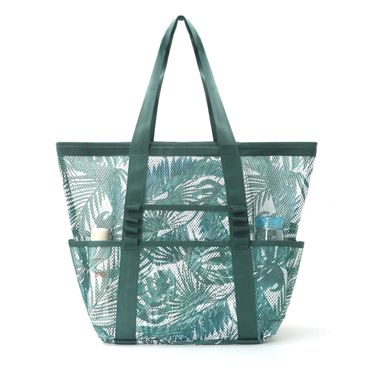 Mesh beach bag with pockets for all your gear