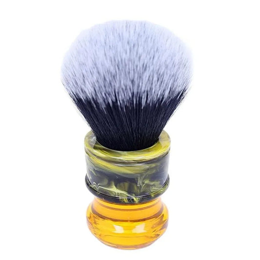 Luxury Soft Hair Shaving Brush with Elegant Amber & Black Handle