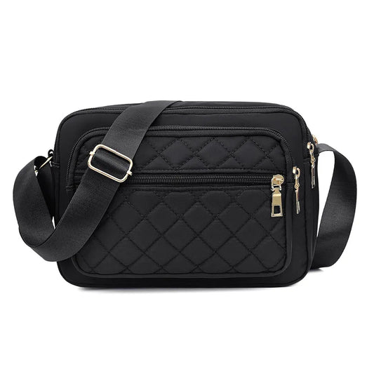 Quilted Waterproof Travel Shoulder Bag for Women