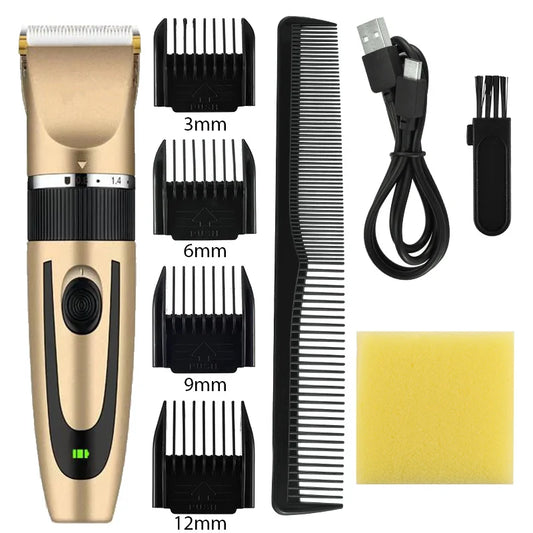 Professional Men's Electric Hair Clipper – Complete Haircut Kit